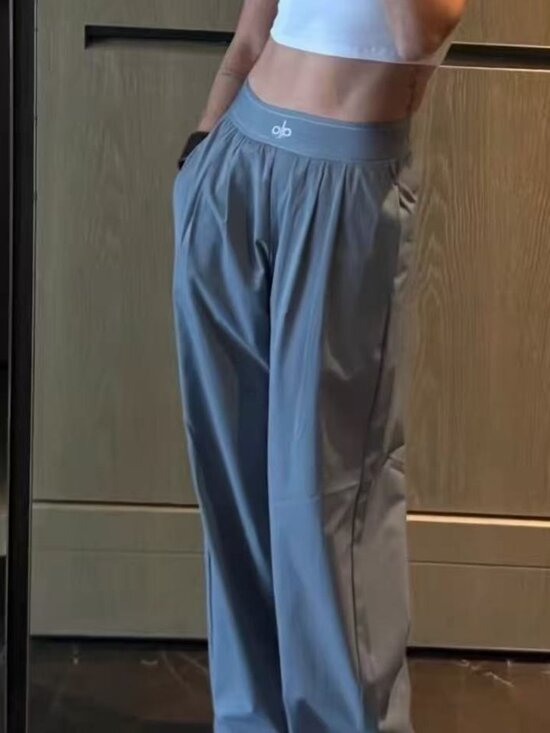 ALO Yoga Pants - 🧊Alo Yoga Suit Up Trouser Steel Gray Regular 🎯 Minimal Style